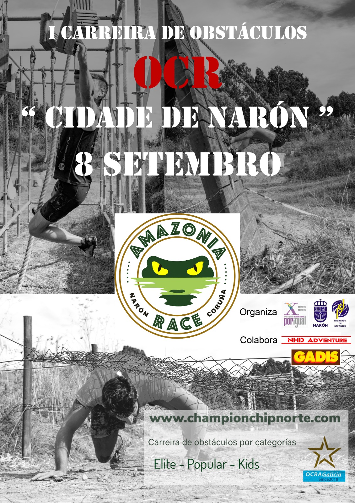 O Concello e o club NHD Adventure organizan a “I Carreira de obstáculos Cidade de Narón”