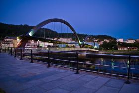 Ponte sobre o Río Xuvia. 1º premio do I Concurso de Fotografía "Cidade de Narón". Ano 2010.